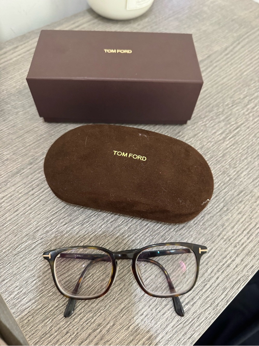 TOM FORD TORTOISE SHELL EYEGLASSES